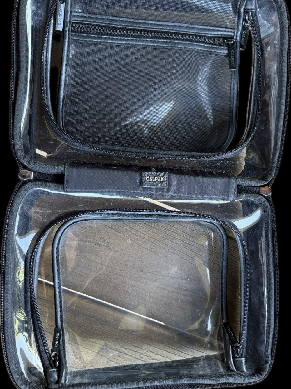 CALPAK Large Clear Cosmetics Case in Black - Picture 9 of 9